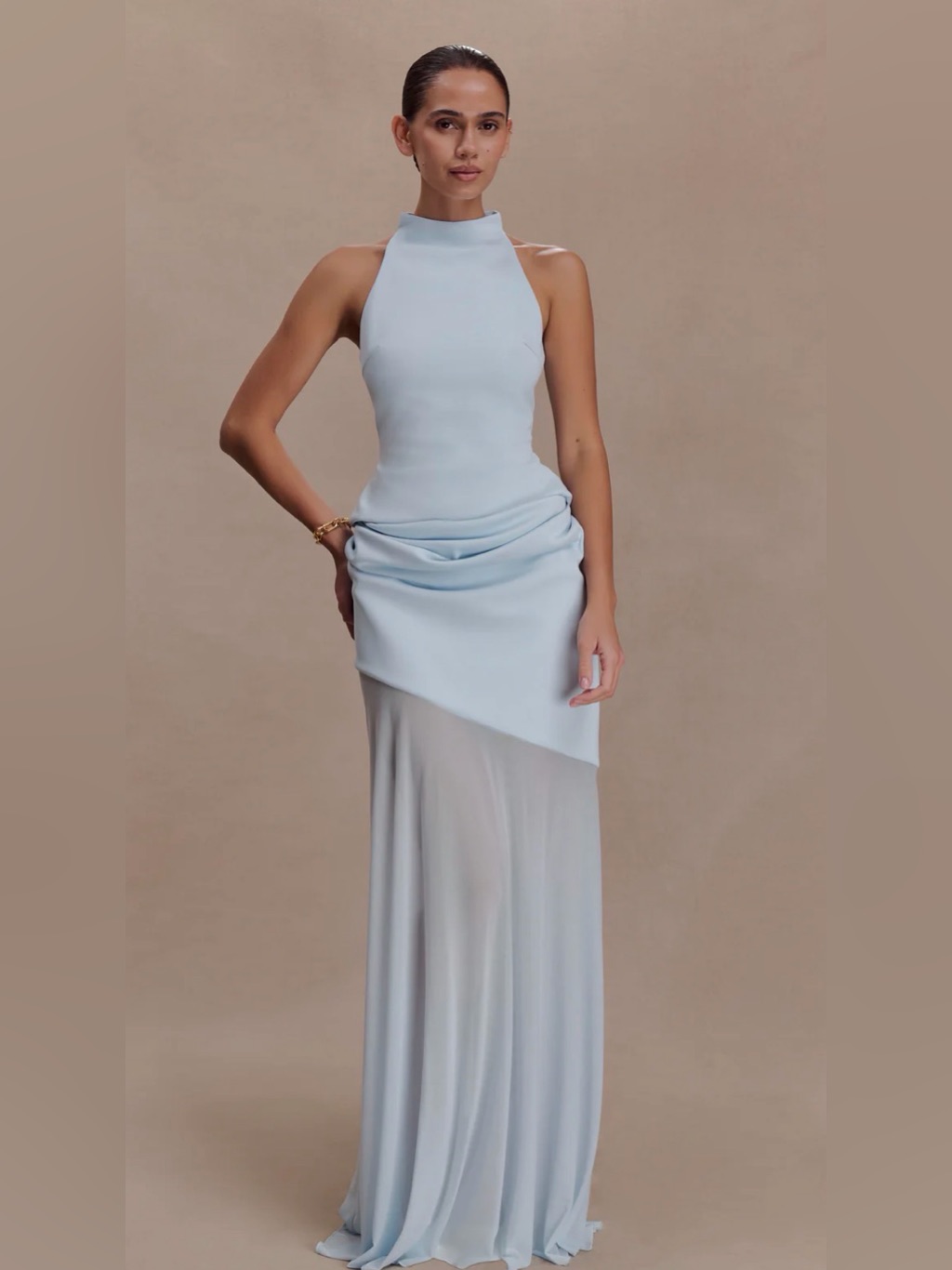 Meshki Portia Maxi Skirt Light Blue M